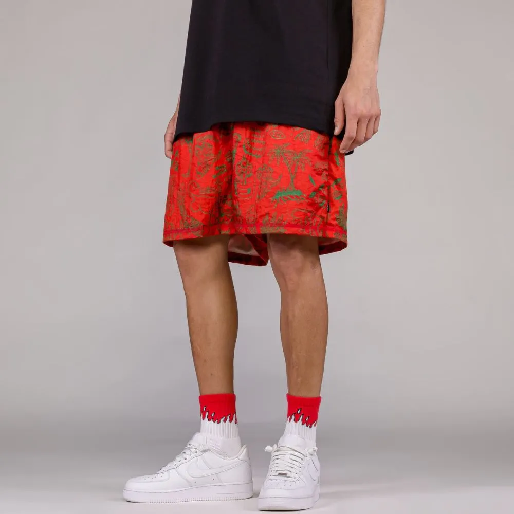 PANTALÓN CORTO GRIMEY THE TOUGHEST SATIN  RED | SPRING 23
