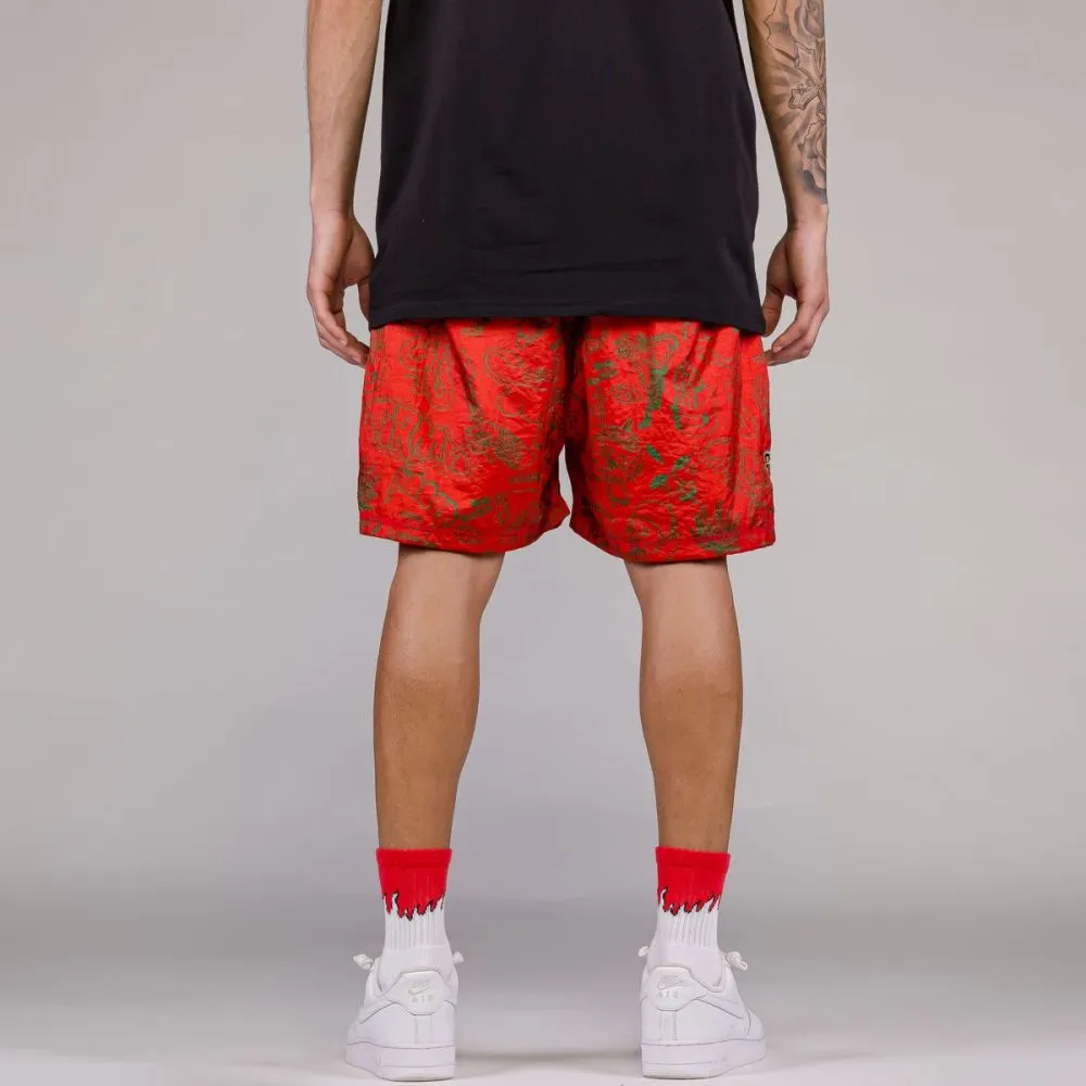 PANTALÓN CORTO GRIMEY THE TOUGHEST SATIN  RED | SPRING 23
