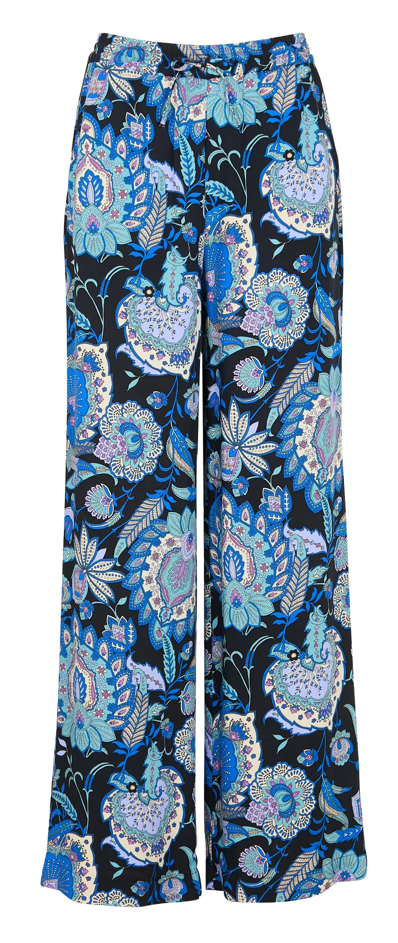 Pantalón ancho estampado en multicolor