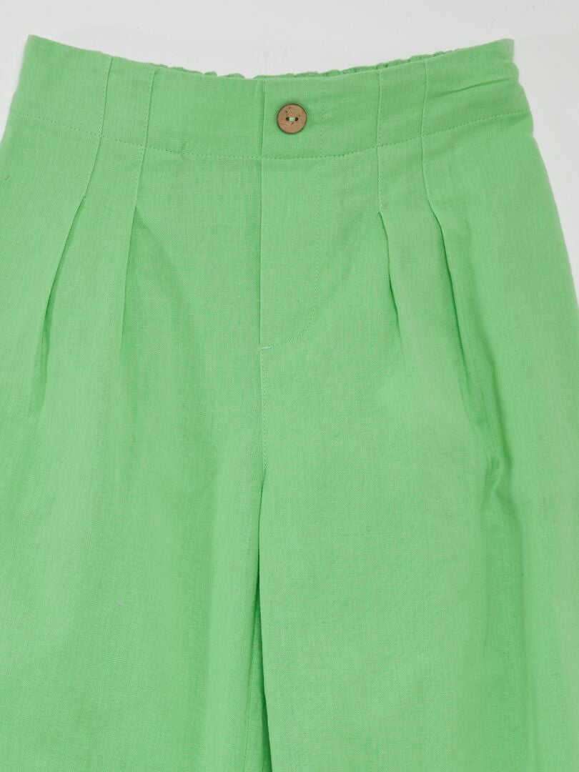 PANTALóN ANCHO LISO  VERDE