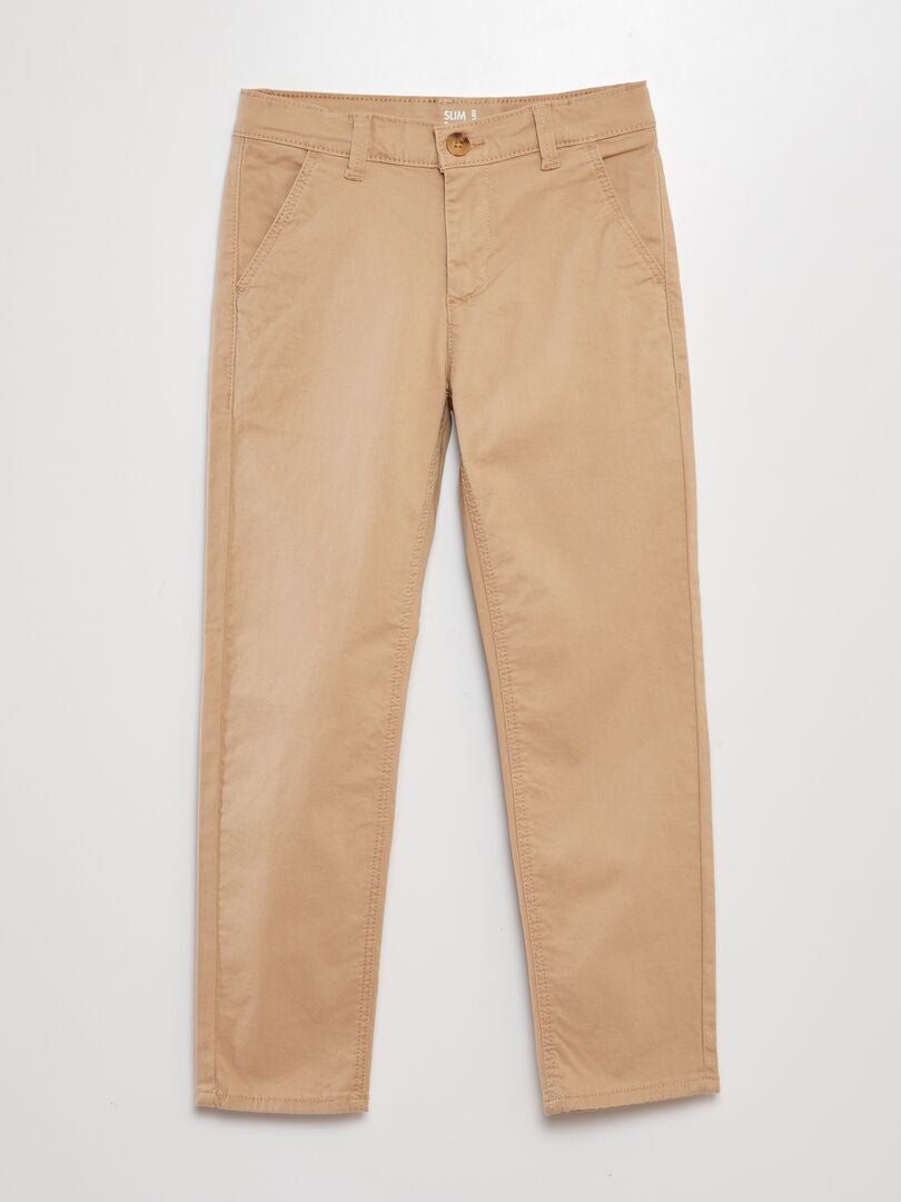 PANTALóN CHINO SLIM  BEIGE