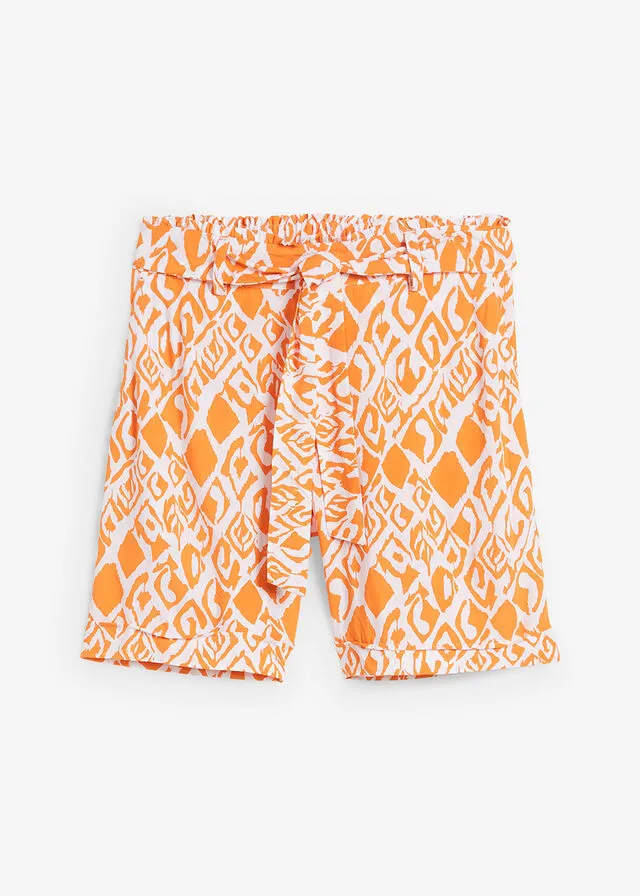PANTALóN CORTO MARRóN ANARANJADOBLANCO