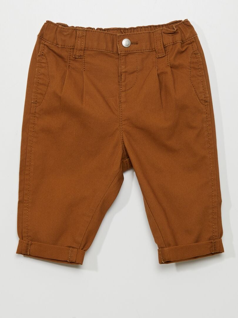 PANTALóN DE ALGODóN  MARRON
