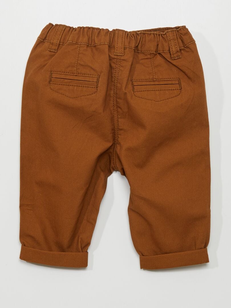 PANTALóN DE ALGODóN  MARRON