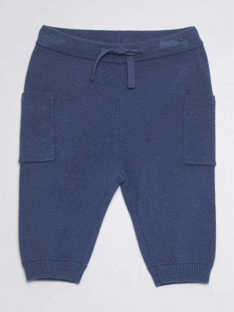 PANTALóN DE JOGGING CON BOLSILLOS DE PARCHE + CALCETINES  AZUL