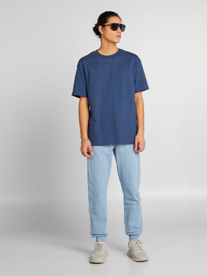 PANTALóN DE JOGGING CON DETALLES A CONTRASTE  AZUL