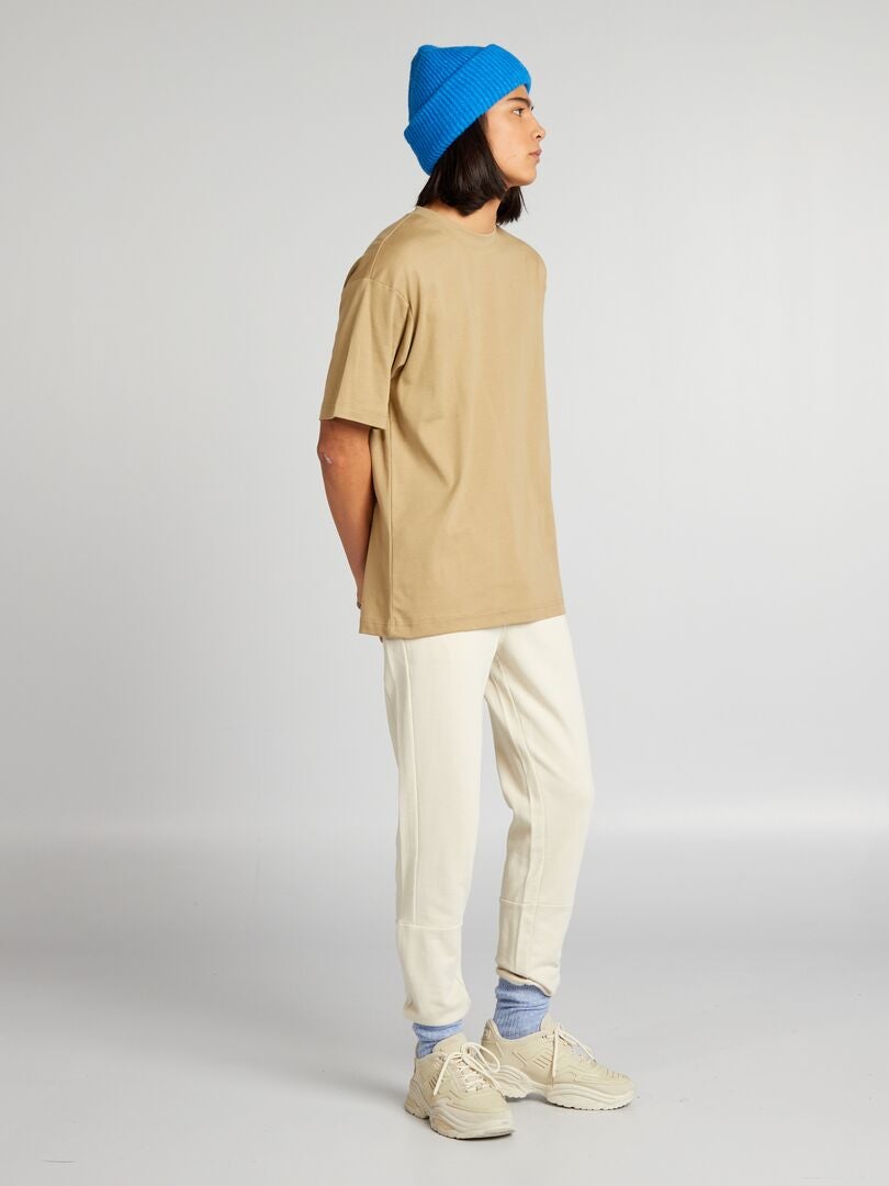 PANTALóN DE JOGGING CON DETALLES A CONTRASTE  BEIGE