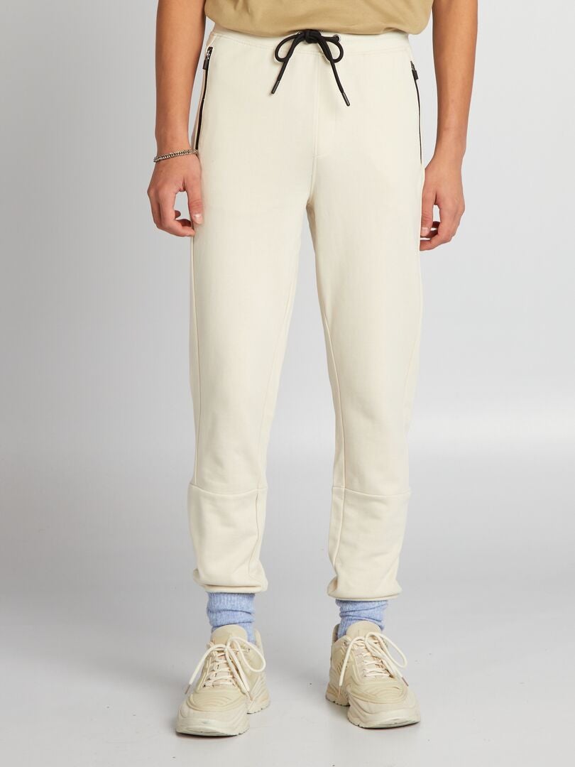 PANTALóN DE JOGGING CON DETALLES A CONTRASTE  BEIGE