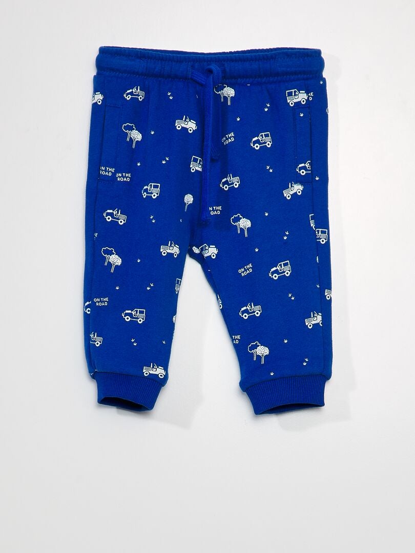 PANTALóN DE JOGGING CON ESTAMPADO  AZUL