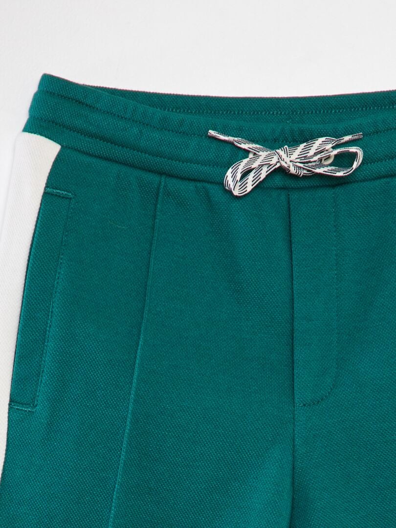 PANTALóN DE JOGGING DE PIQUé DE ALGODóN  VERDE