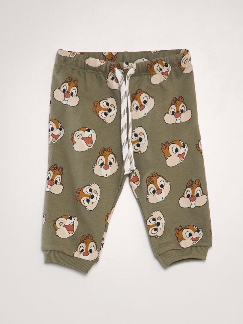 PANTALóN DE JOGGING ESTAMPADO 'CHIP Y CHOP'  VERDE