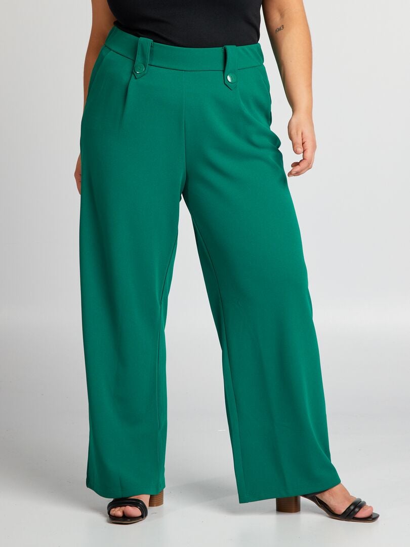 PANTALóN FLUIDO 'ONLY CARMAKOMA'  VERDE