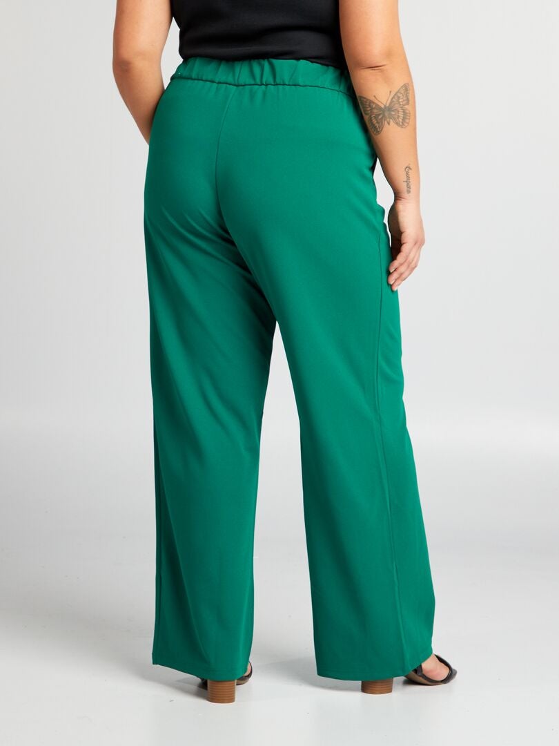PANTALóN FLUIDO 'ONLY CARMAKOMA'  VERDE