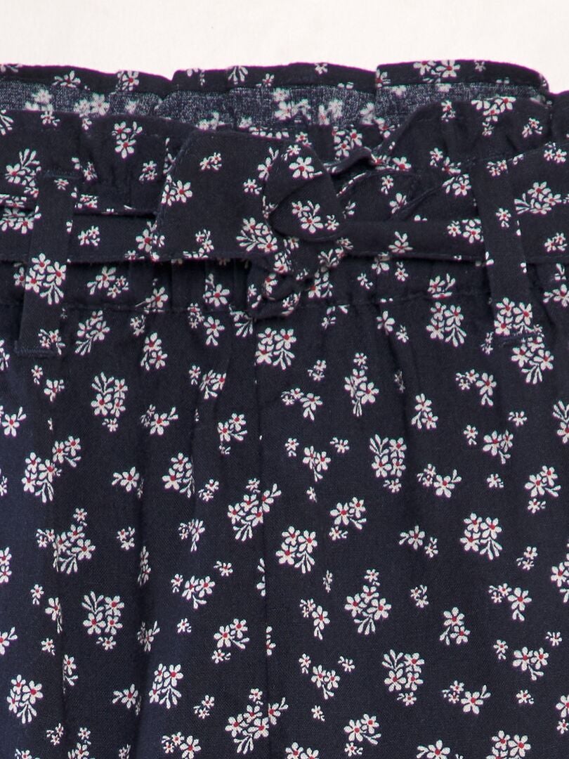PANTALóN SAROUEL CON ESTAMPADO  AZUL