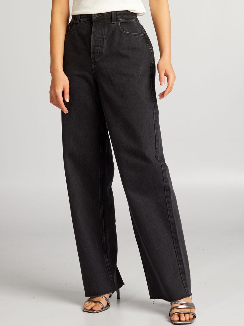 PANTALóN VAQUERO WIDE LEG  GRIS