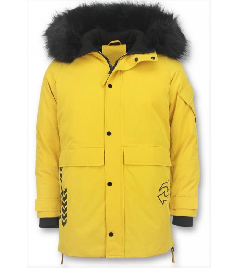 PARKAS HOMBRE  PARKAS AMARILLAS  CHAQUETA ACOLCHADA  AMARILLO