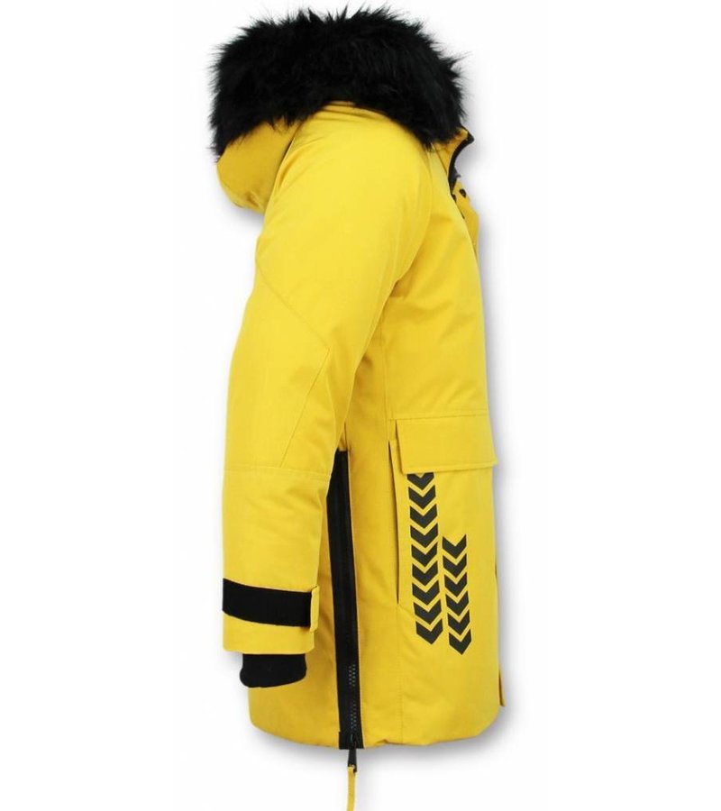 PARKAS HOMBRE  PARKAS AMARILLAS  CHAQUETA ACOLCHADA  AMARILLO
