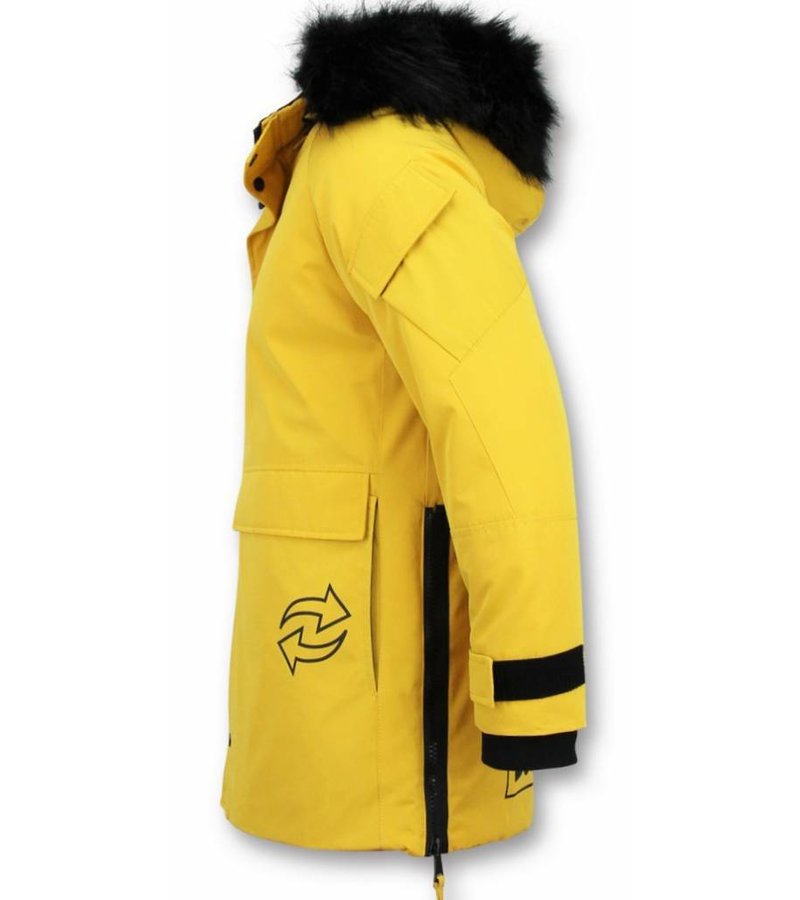 PARKAS HOMBRE  PARKAS AMARILLAS  CHAQUETA ACOLCHADA  AMARILLO