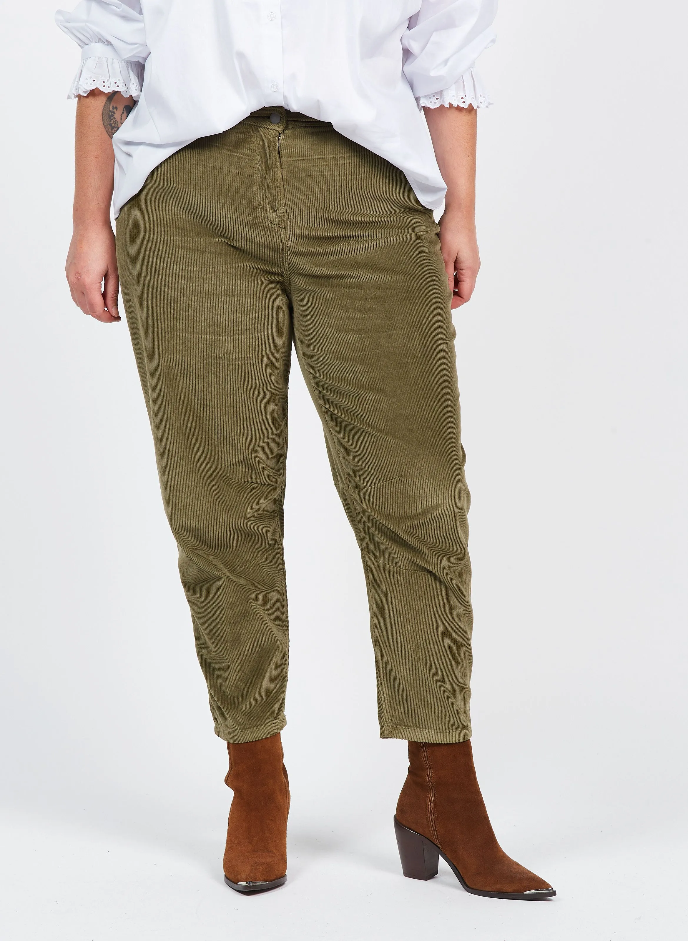 RECANATI  PANTALóN DE PANA ELáSTICO EN MARRON
