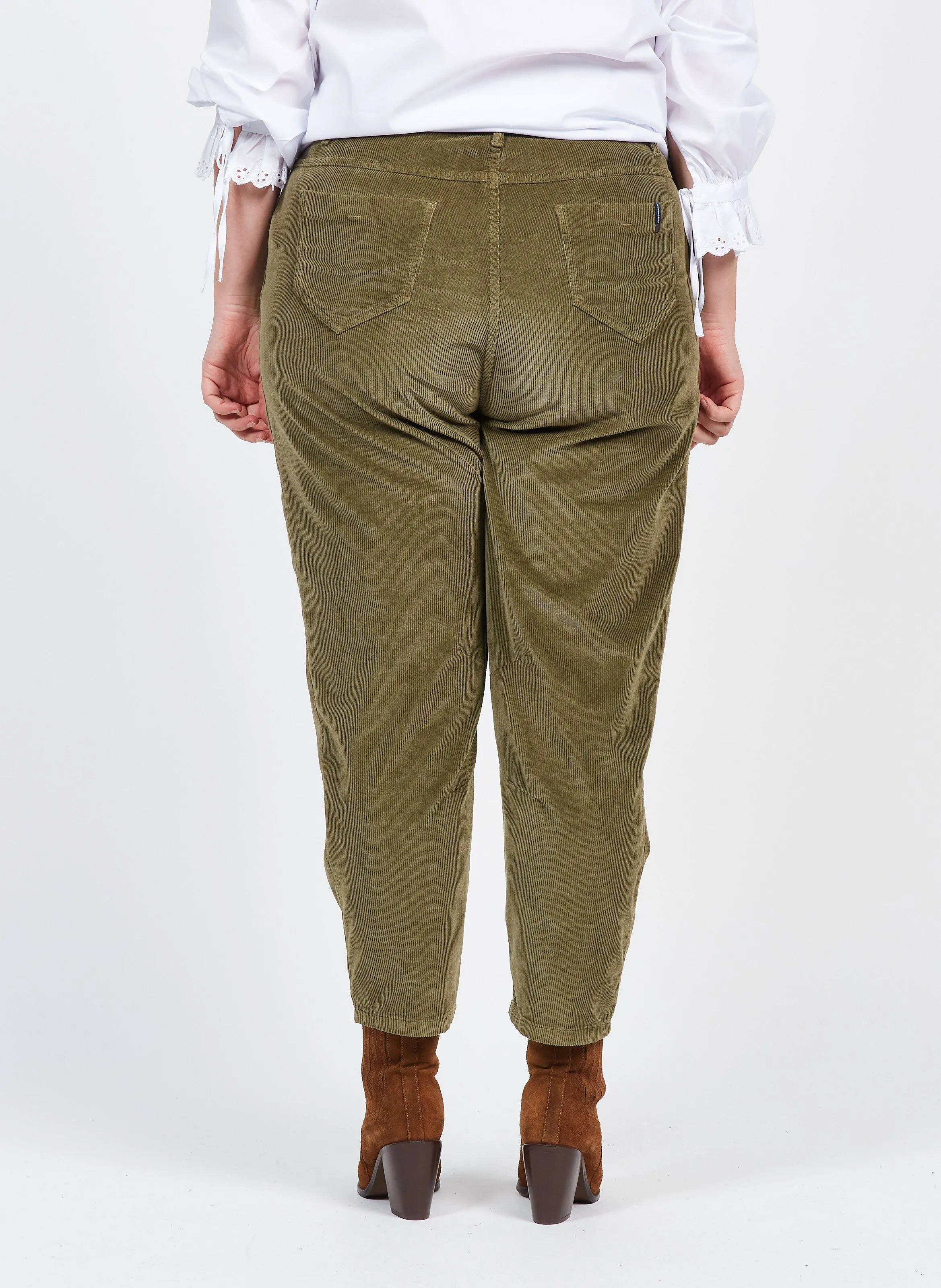 RECANATI  PANTALóN DE PANA ELáSTICO EN MARRON