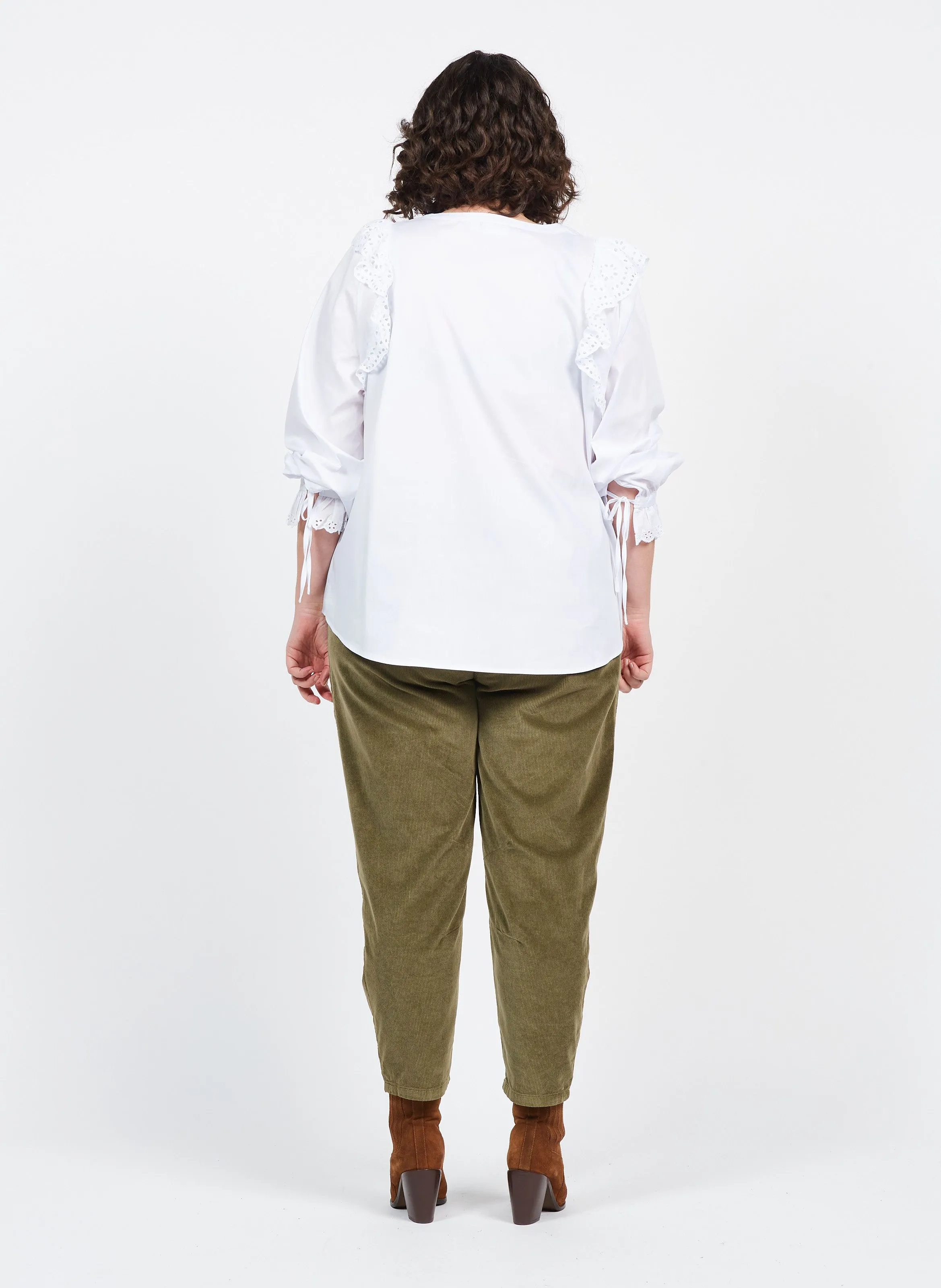 RECANATI  PANTALóN DE PANA ELáSTICO EN MARRON