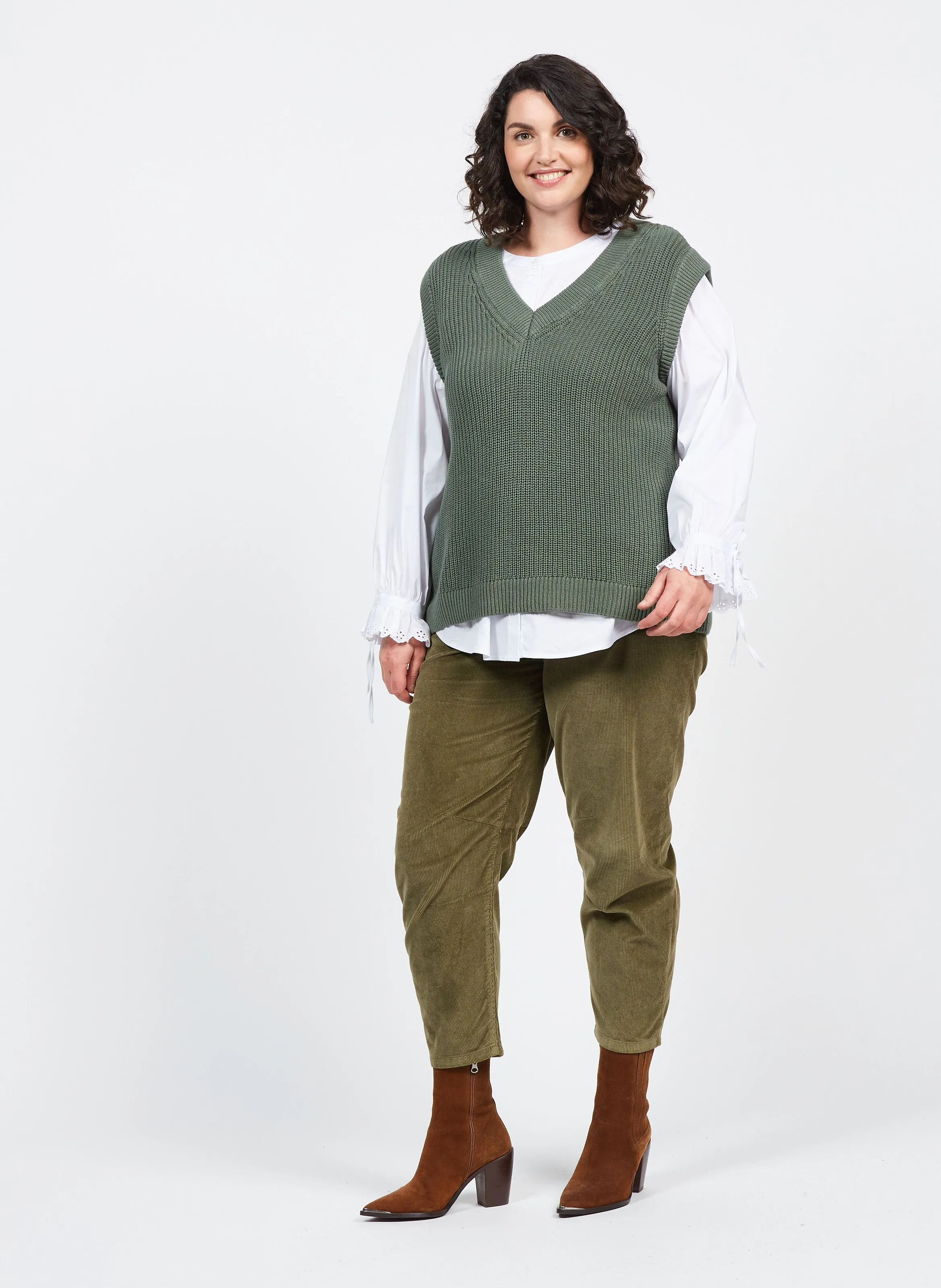 RECANATI  PANTALóN DE PANA ELáSTICO EN MARRON