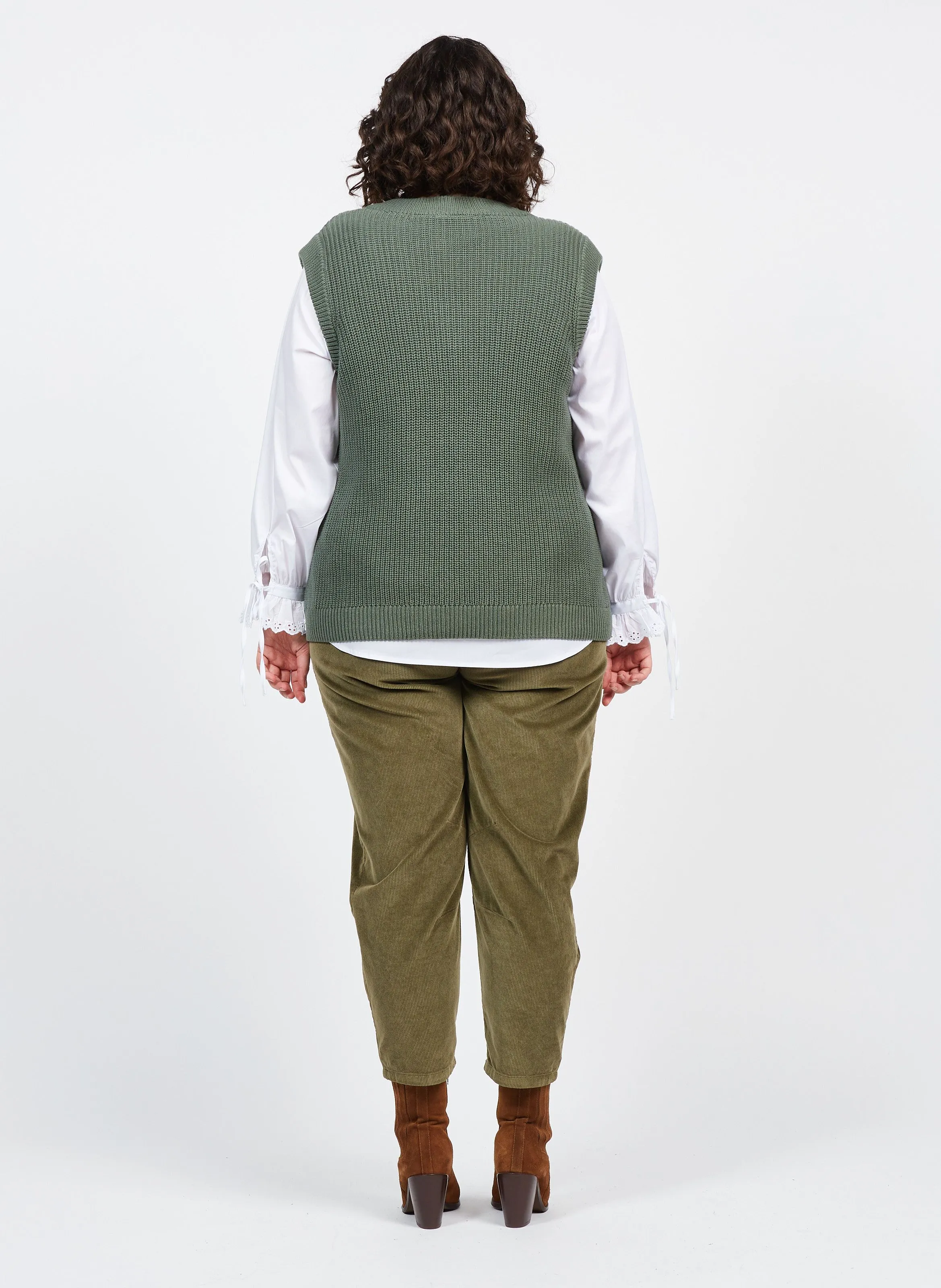 RECANATI  PANTALóN DE PANA ELáSTICO EN MARRON
