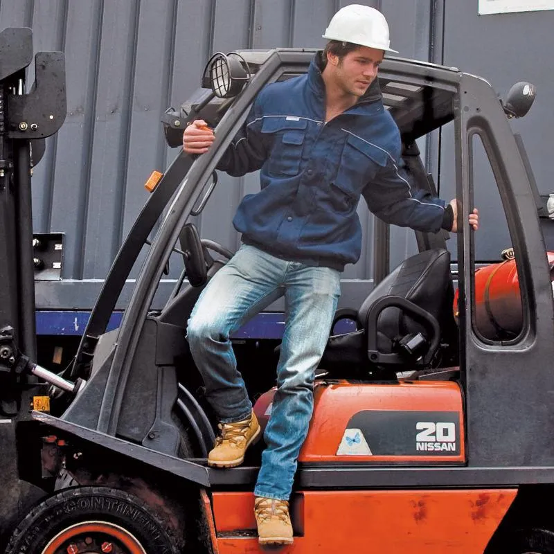 RESULT RE71A  CHAQUETA HEAVY DUTY PILOT CON CREMALLERA DE WORKGUARD  GREY/ BLACK