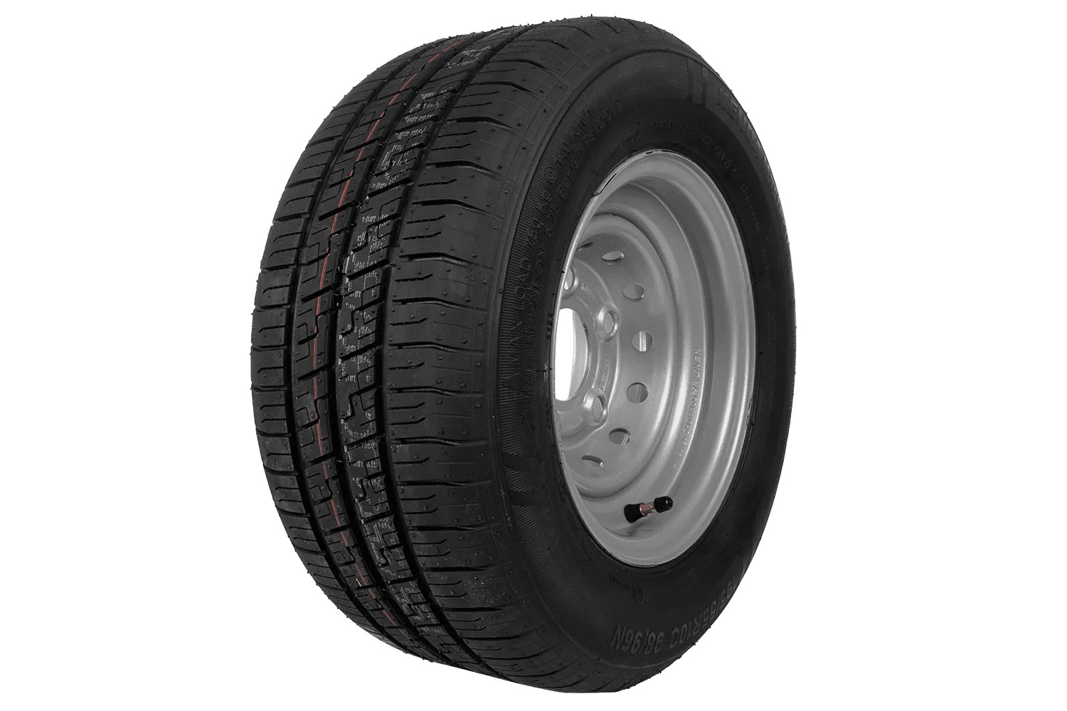 RUEDA REFORZADA PARA REMOLQUE KENDA TIRE 195/55 R10C 98/96N KENDA RIM 6IX10