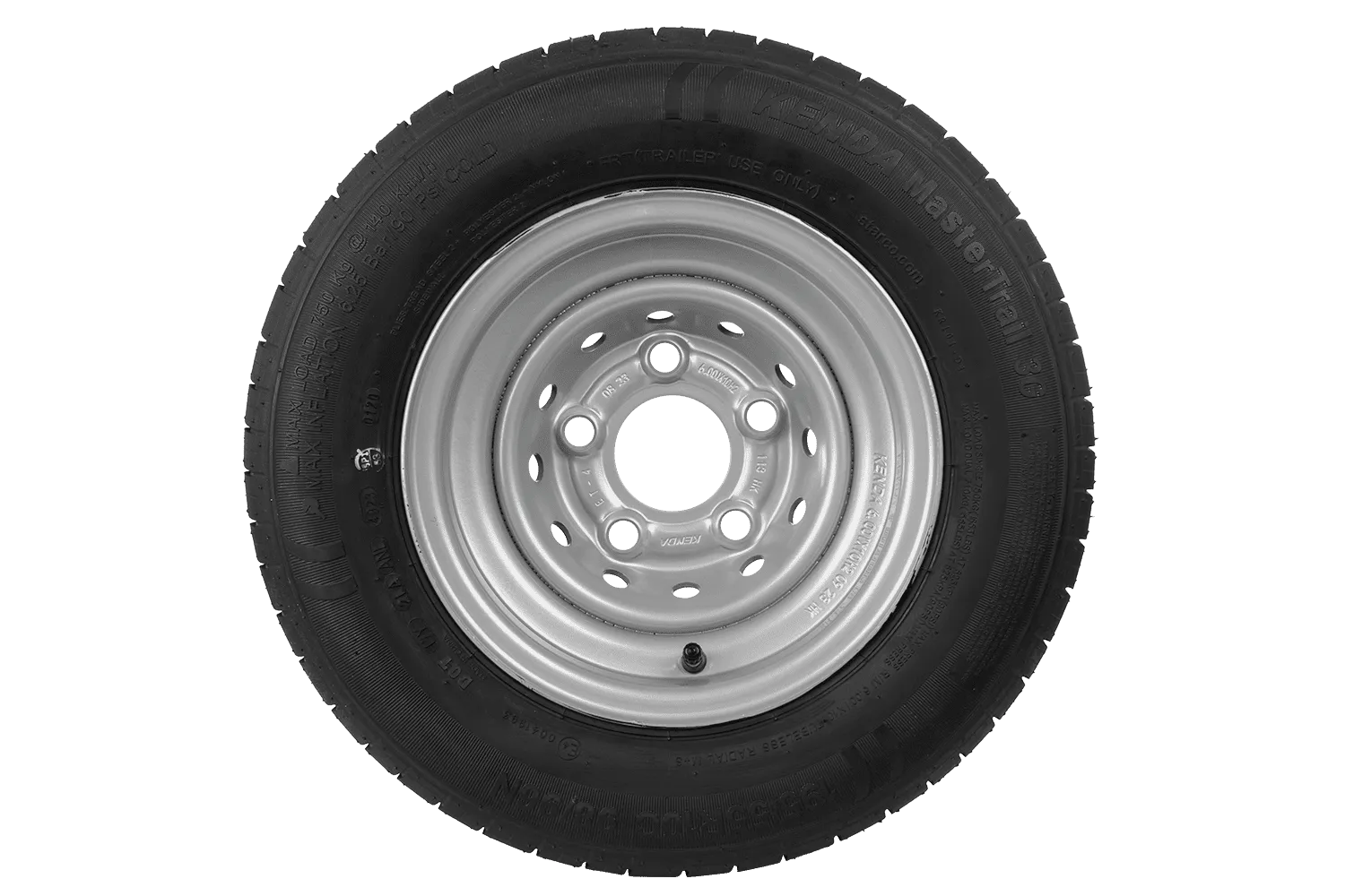 RUEDA REFORZADA PARA REMOLQUE KENDA TIRE 195/55 R10C 98/96N KENDA RIM 6IX10