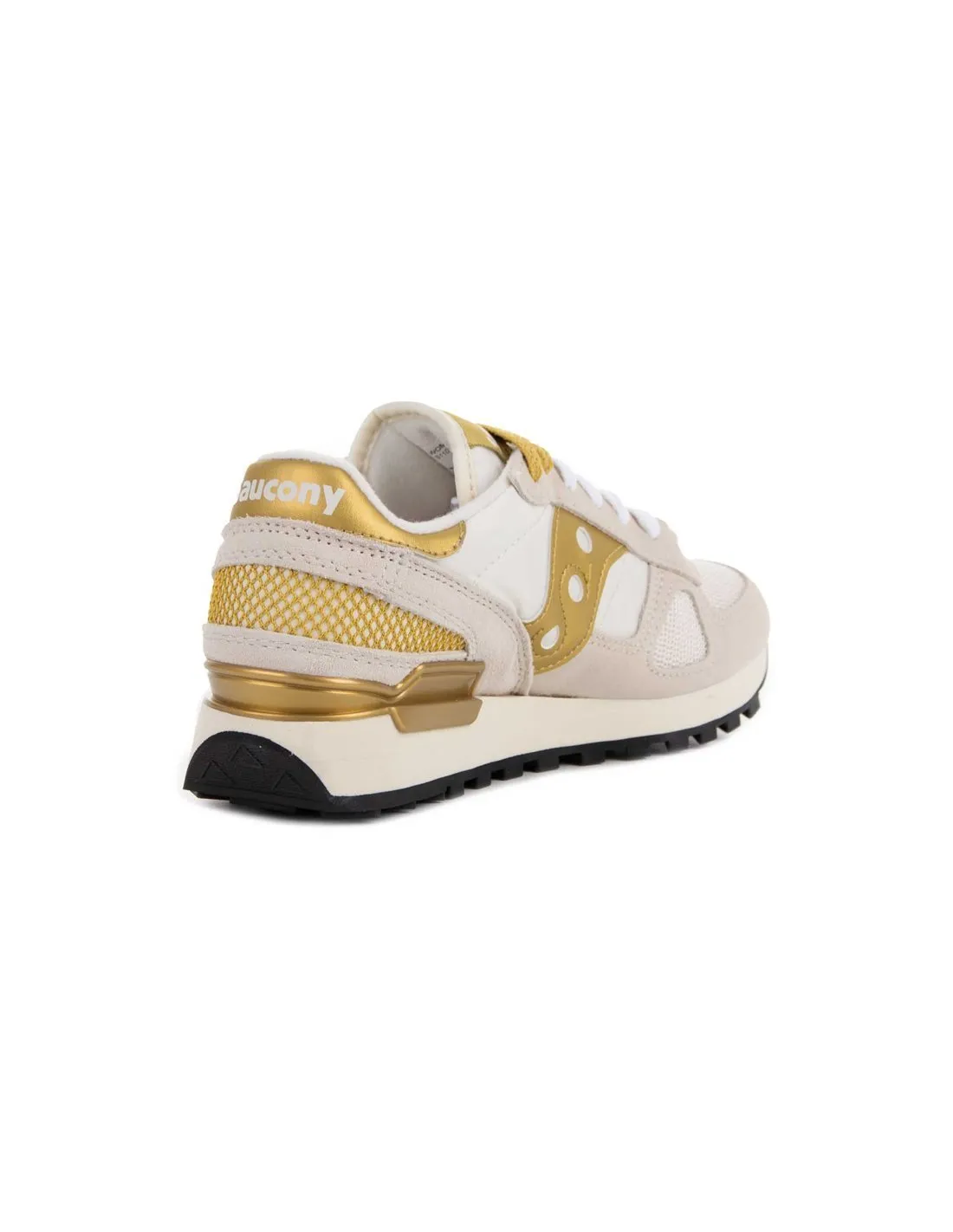 SAUCONY  ZAPATILLAS BLANCO ROTO Y DORADO SHADOW ORIGINAL MUJER