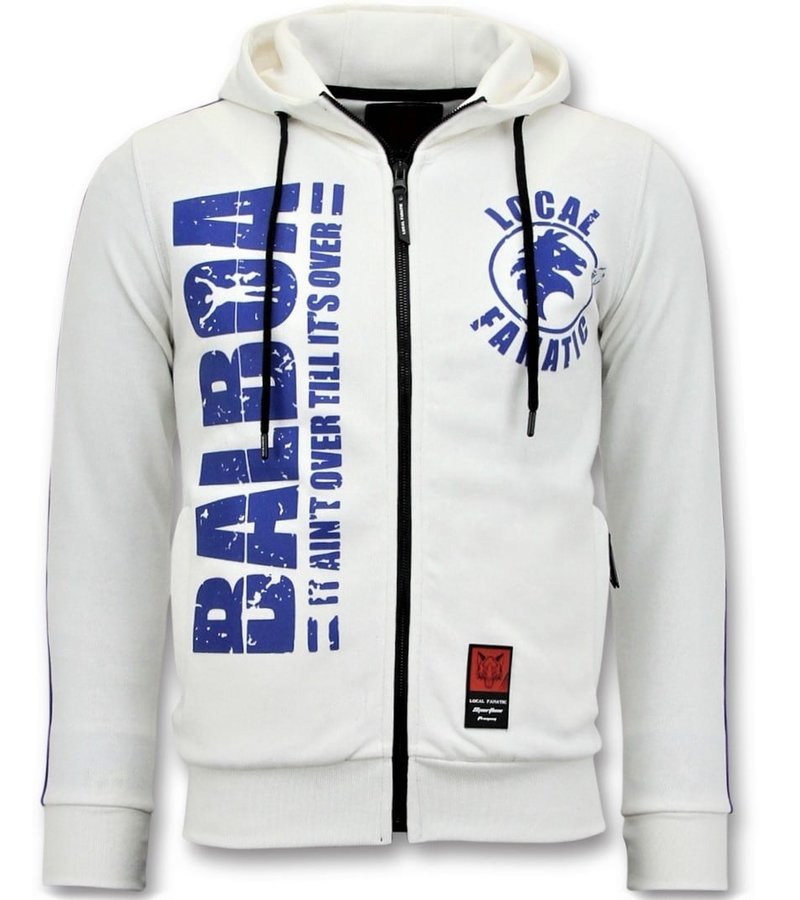 SUDADERAS CON CREMALLERA  ROCKY BALBOA  CHAQUETA   BLANCO