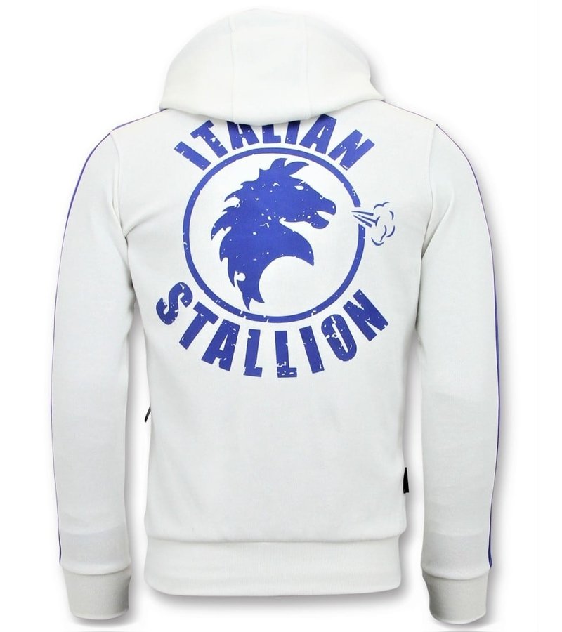 SUDADERAS CON CREMALLERA  ROCKY BALBOA  CHAQUETA   BLANCO