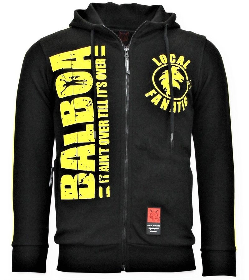 SUDADERAS CON CREMALLERA  ROCKY BALBOA  CHAQUETA   NEGRO