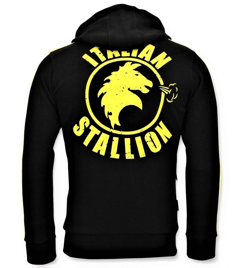SUDADERAS CON CREMALLERA  ROCKY BALBOA  CHAQUETA   NEGRO