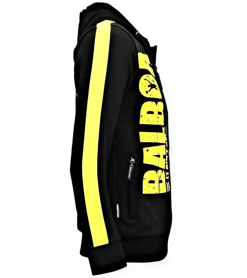 SUDADERAS CON CREMALLERA  ROCKY BALBOA  CHAQUETA   NEGRO