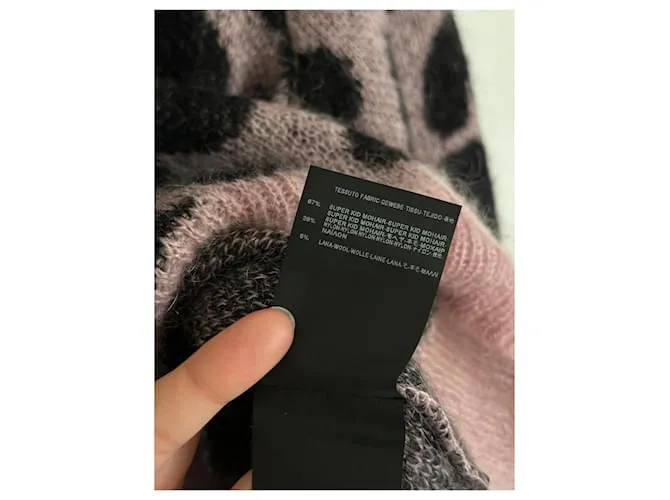 SUÉTER SAINT LAURENT CORAZÓN DE MOHAIR Rosa 
