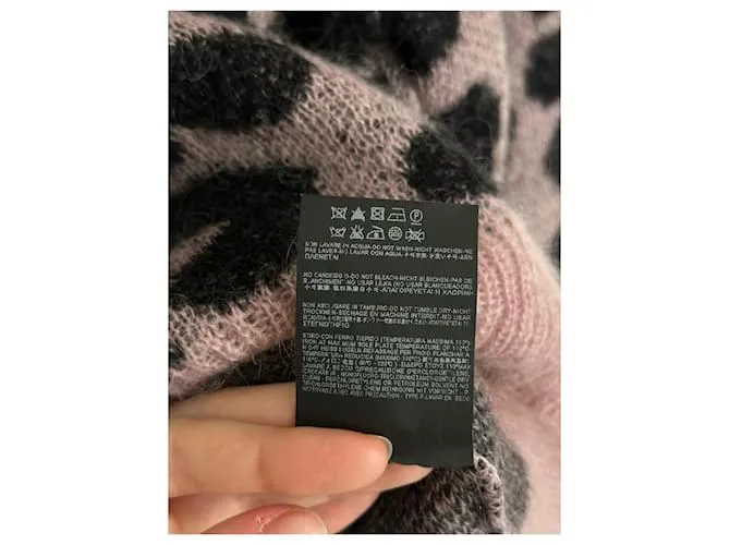 SUÉTER SAINT LAURENT CORAZÓN DE MOHAIR Rosa 