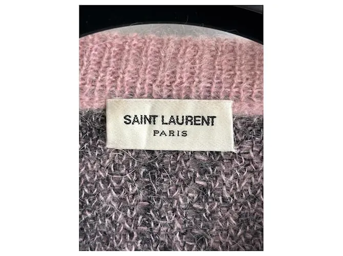 SUÉTER SAINT LAURENT CORAZÓN DE MOHAIR Rosa 