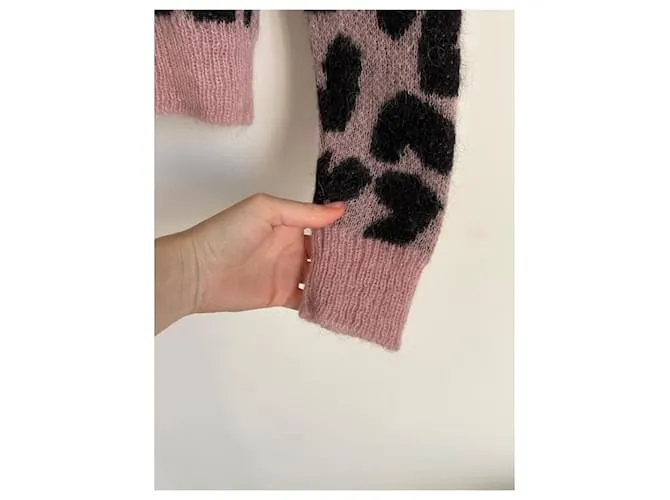 SUÉTER SAINT LAURENT CORAZÓN DE MOHAIR Rosa 