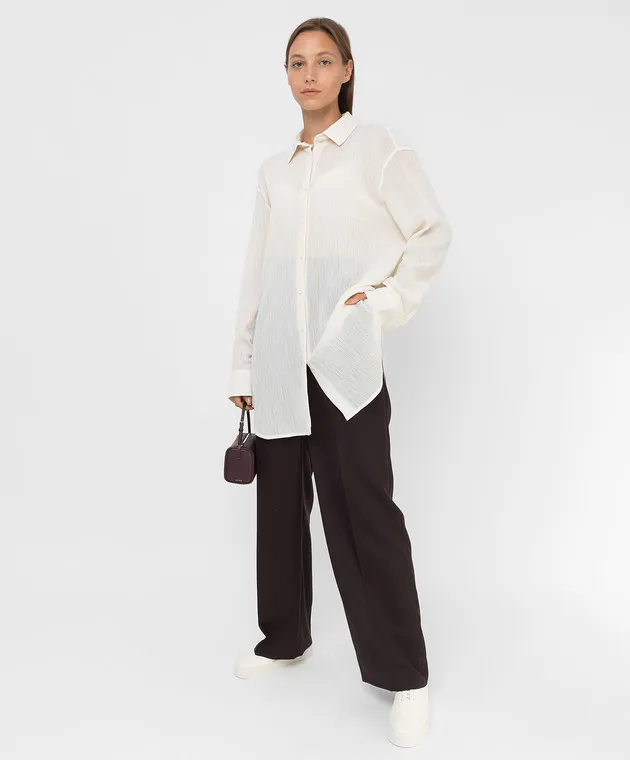 The Row Devite Shirt in Light Beige