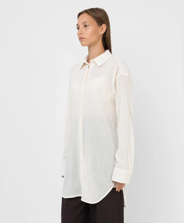 The Row Devite Shirt in Light Beige