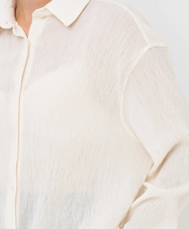 The Row Devite Shirt in Light Beige