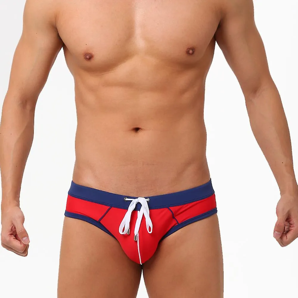 UXH BRAND TRAJES DE BAñO PARA HOMBRES CON PUSHUP BLUE TRUNKS BOXER HIQ SEXY MEN TRAJE DE BAñO TRANSPIRABLE SPEED MATCHING BEAC