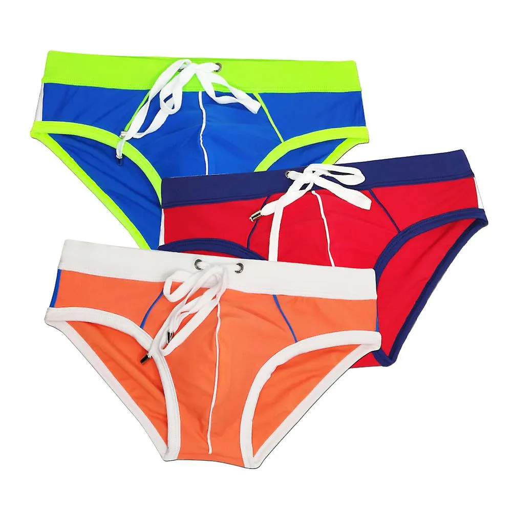 UXH BRAND TRAJES DE BAñO PARA HOMBRES CON PUSHUP BLUE TRUNKS BOXER HIQ SEXY MEN TRAJE DE BAñO TRANSPIRABLE SPEED MATCHING BEAC