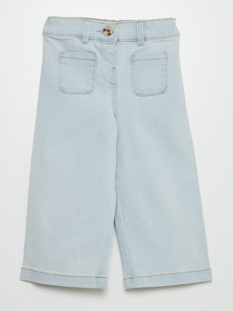 VAQUERO ANCHO CON CINTURA AJUSTABLE  AZUL