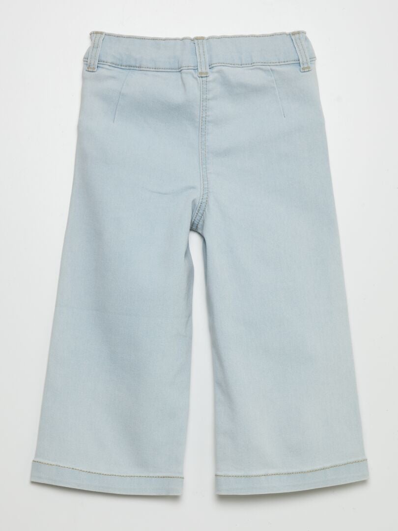 VAQUERO ANCHO CON CINTURA AJUSTABLE  AZUL