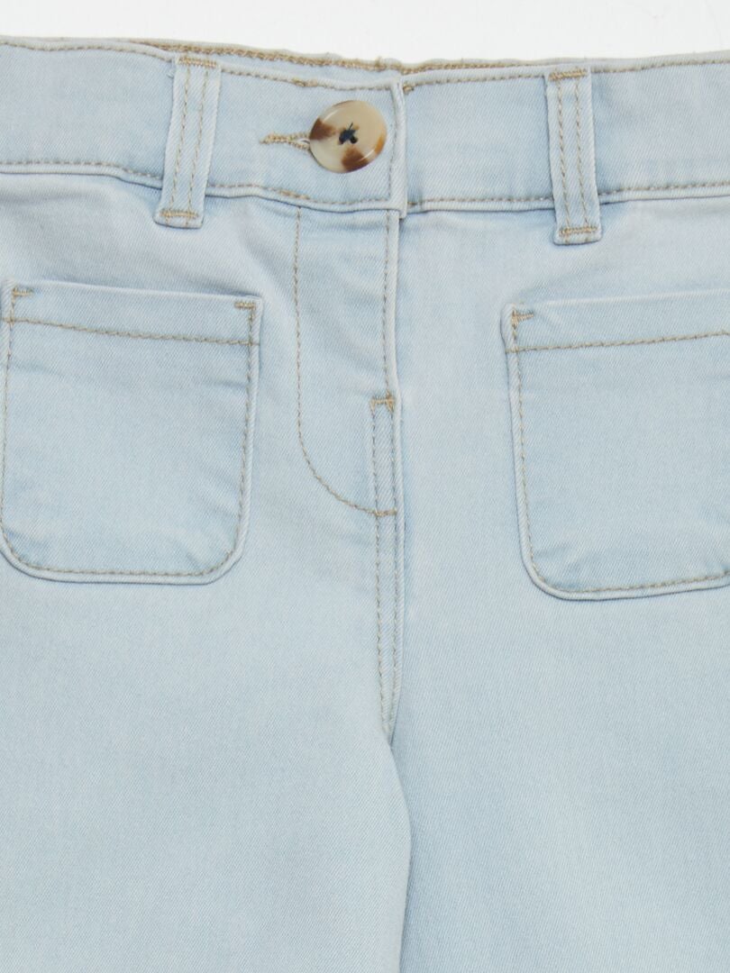 VAQUERO ANCHO CON CINTURA AJUSTABLE  AZUL