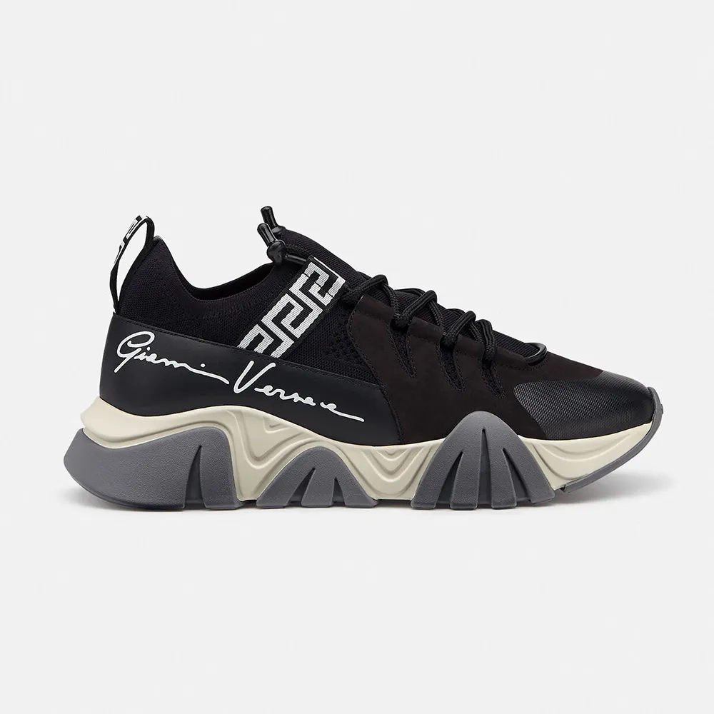VERSACE MUJER ZAPATILLAS DE PUNTO SQUALONEGRO