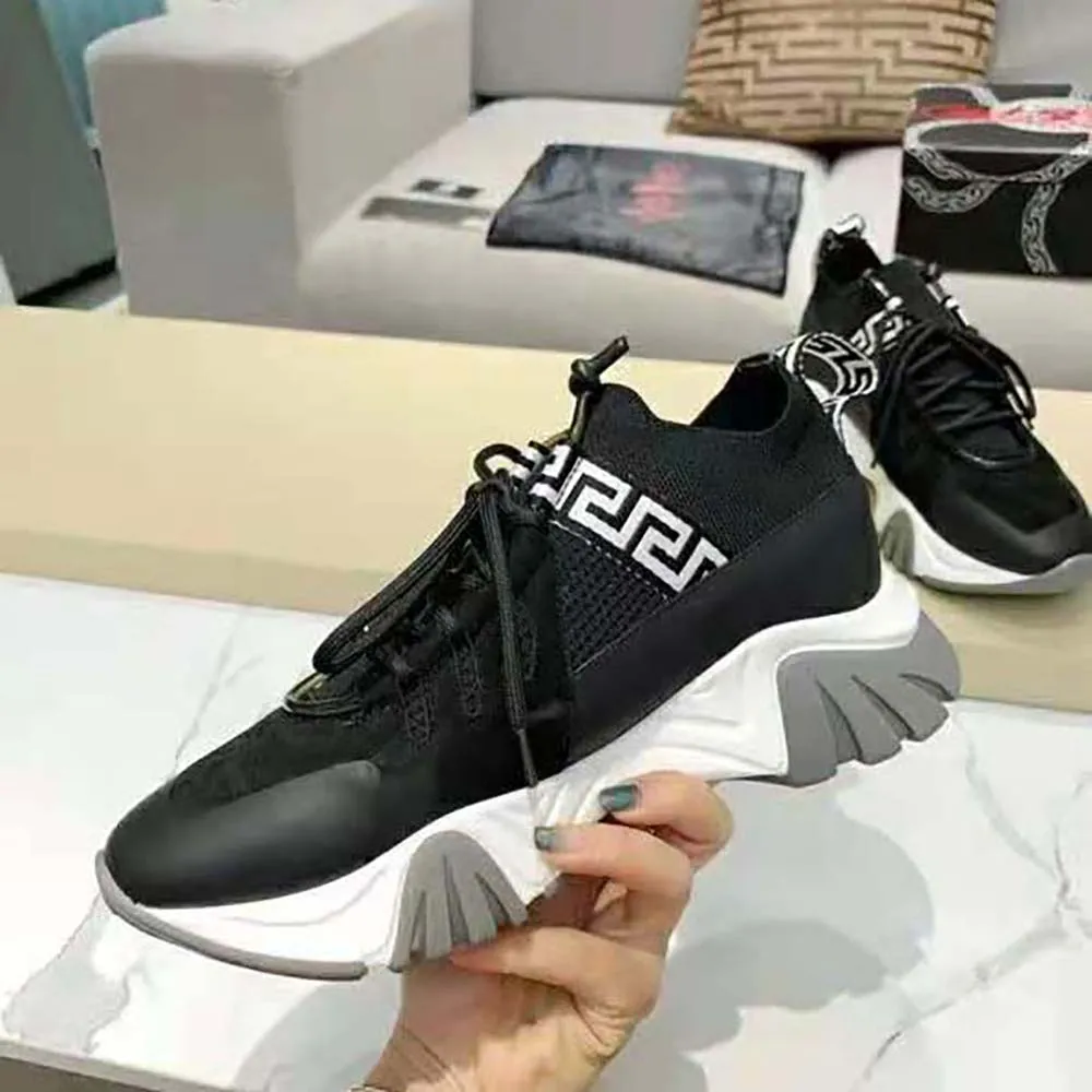VERSACE MUJER ZAPATILLAS DE PUNTO SQUALONEGRO